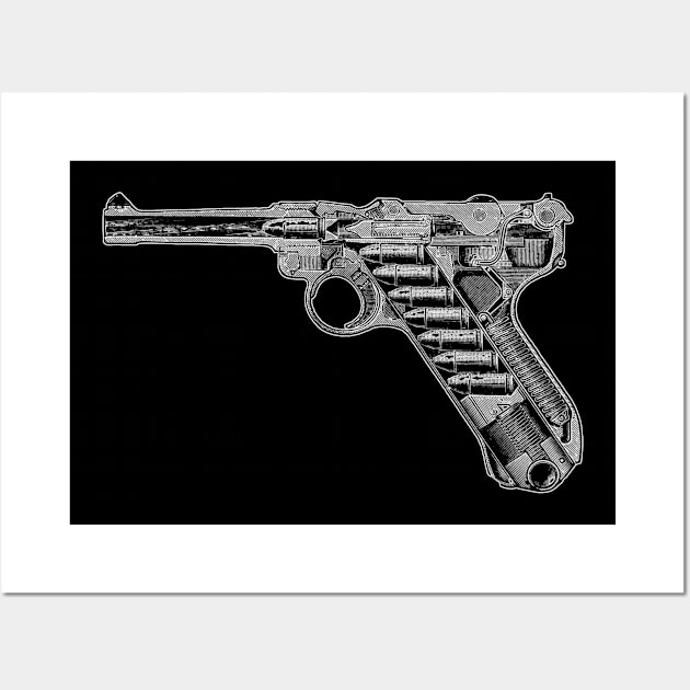 Luger P08 - German WW2 Pistol Wall Art by Distant War